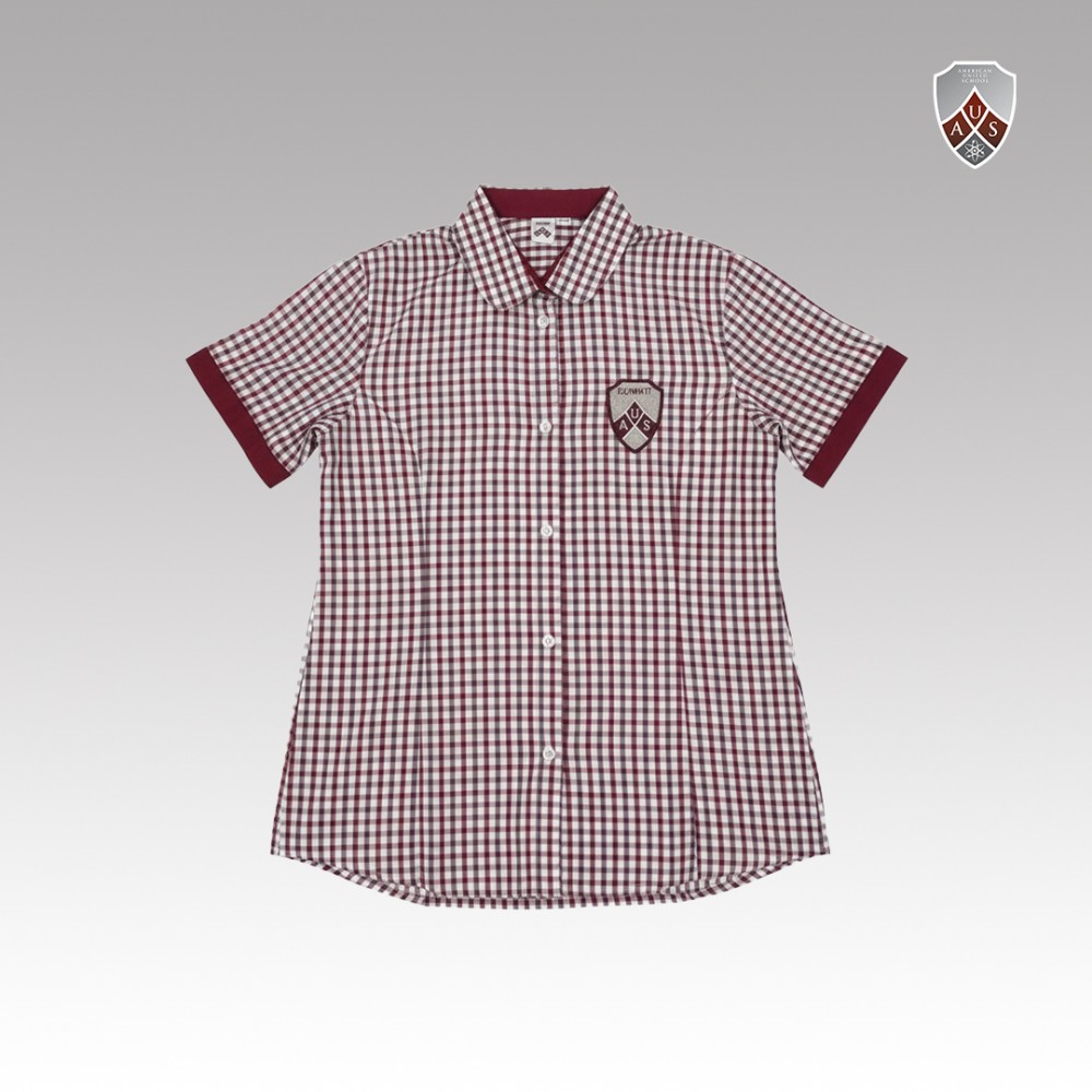 Check Blouse Short Sleeve