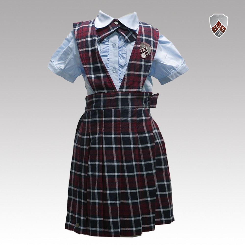 Girls best sale check pinafore