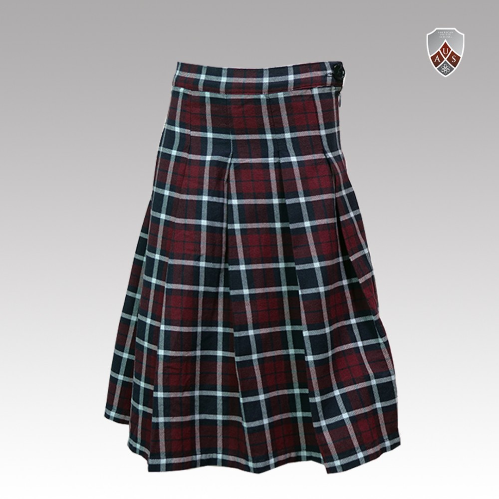 Intermediate School Girls Check Skirt Multi Colored Check