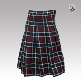 Intermediate School Girls Check Skirt Multi Colored Check
