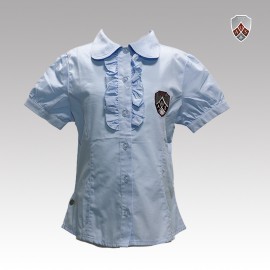 Es Girls Short Sleeve Ruffled Blouse